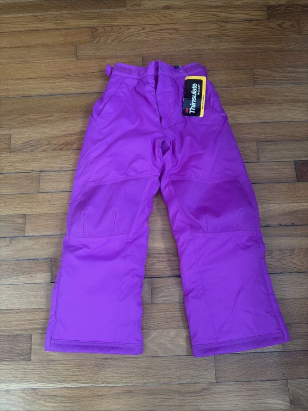 L.L. Bean Girls Snow Pants Purple Thinsulate Adjustable Waist Size 6X-7 - Picture 2 of 6